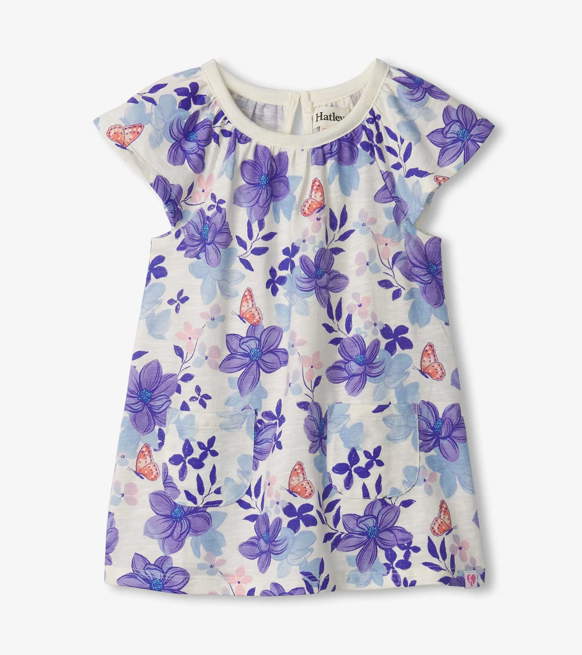 Baby & Toddler Girls Painted Magnolias Easy Raglan Dress -Hatley