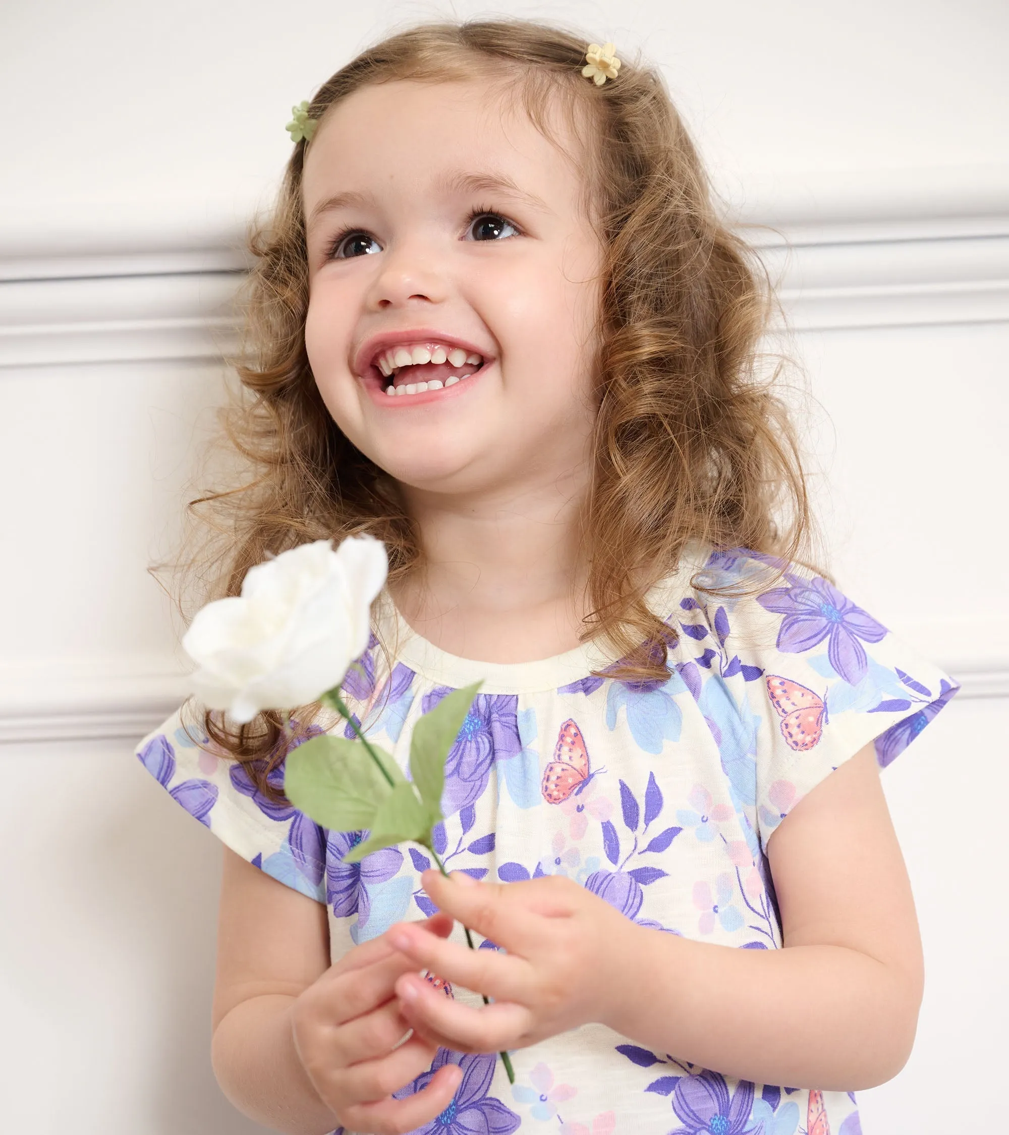 Baby & Toddler Girls Painted Magnolias Easy Raglan Dress -Hatley