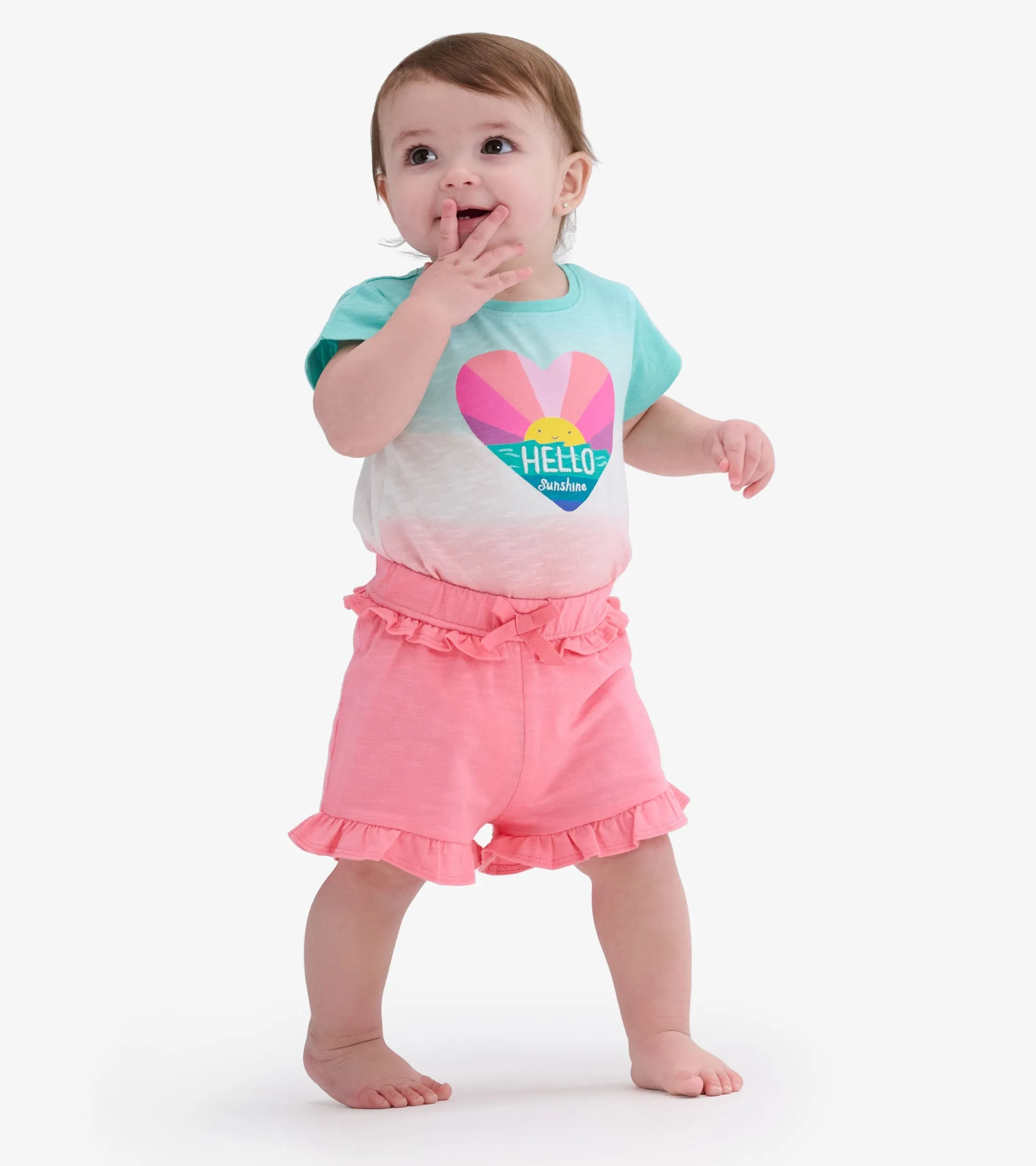Baby & Toddler Girls Pink Ruffle Shorts -Hatley