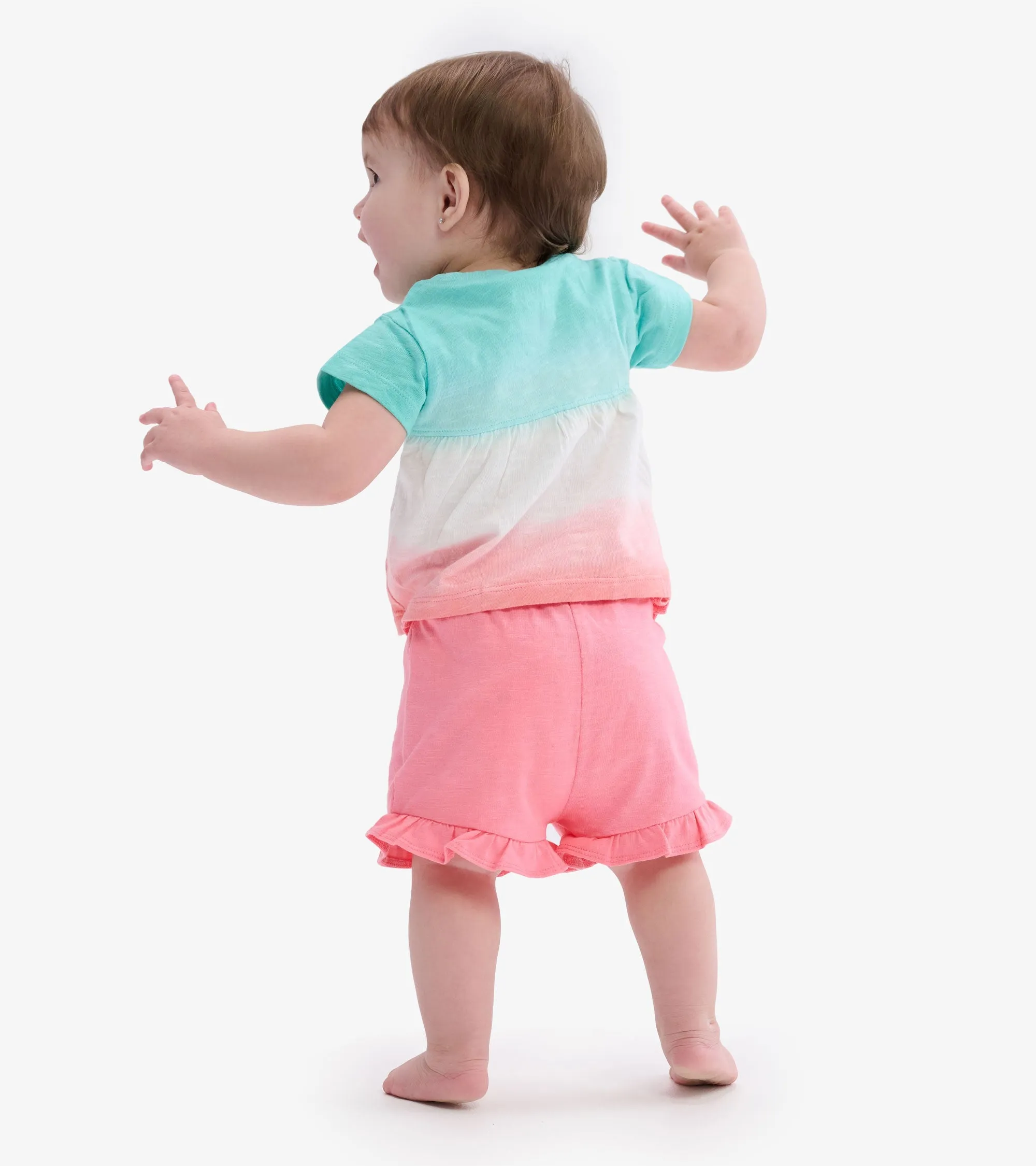 Baby & Toddler Girls Pink Ruffle Shorts -Hatley