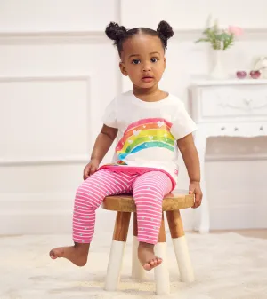 Baby & Toddler Girls Rainbow Eyelet Eyelet Trim T-Shirt -Hatley