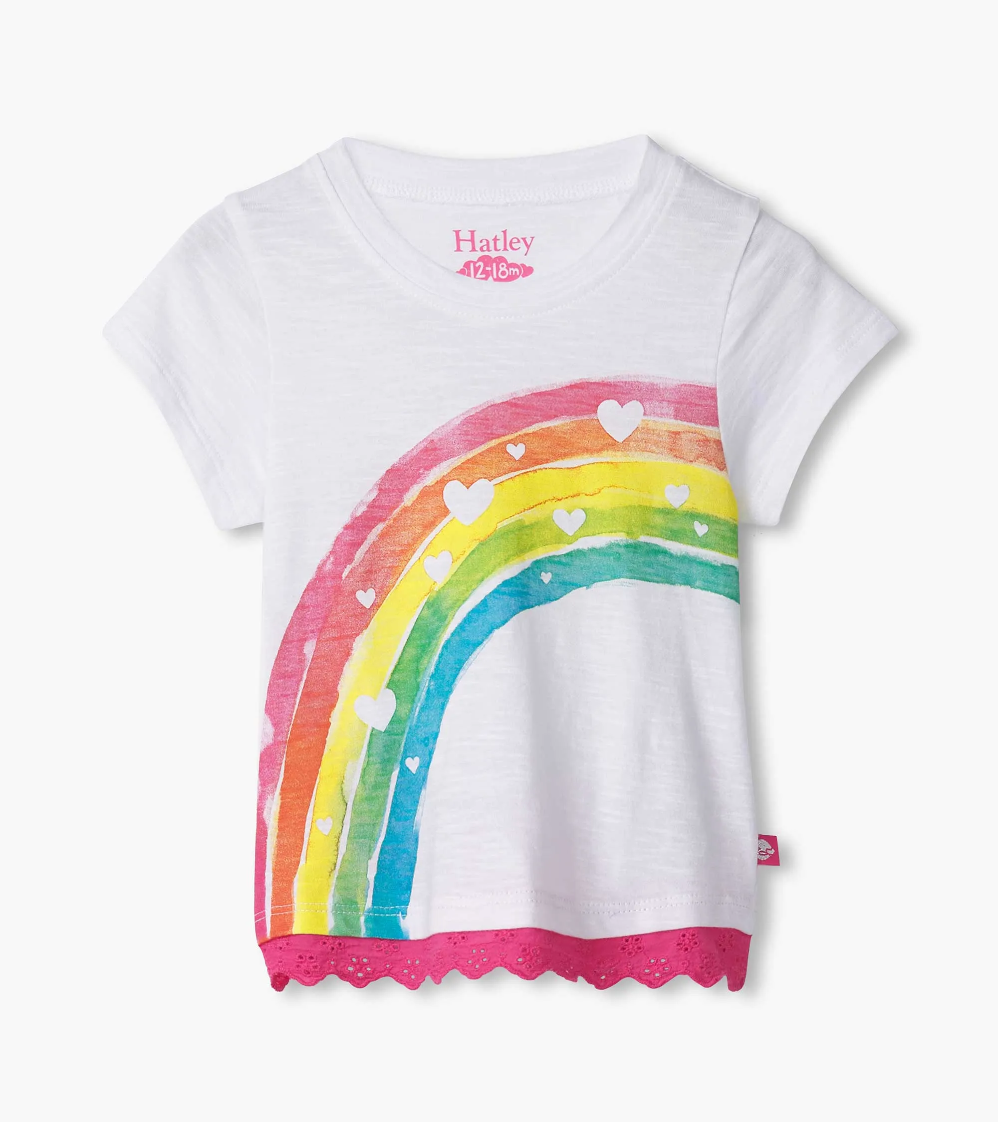Baby & Toddler Girls Rainbow Eyelet Eyelet Trim T-Shirt -Hatley