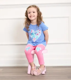 Baby & Toddler Girls Wild Flower Heart Eyelet Trim T-Shirt -Hatley
