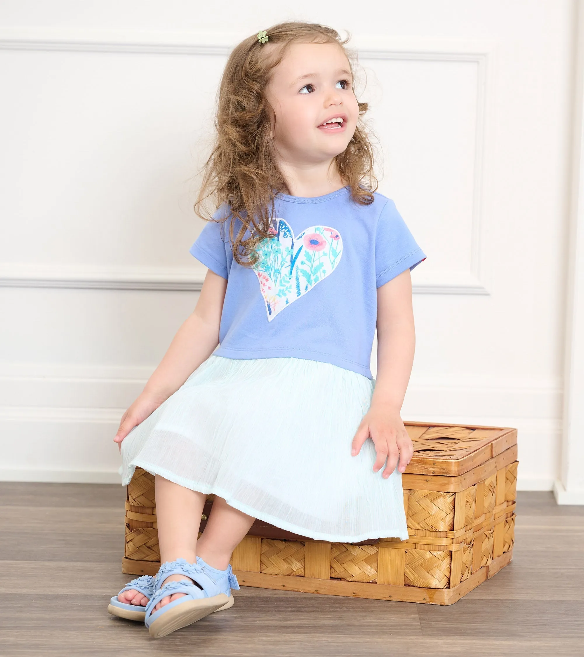 Baby & Toddler Girls Wild Flower Heart Layered Dress -Hatley
