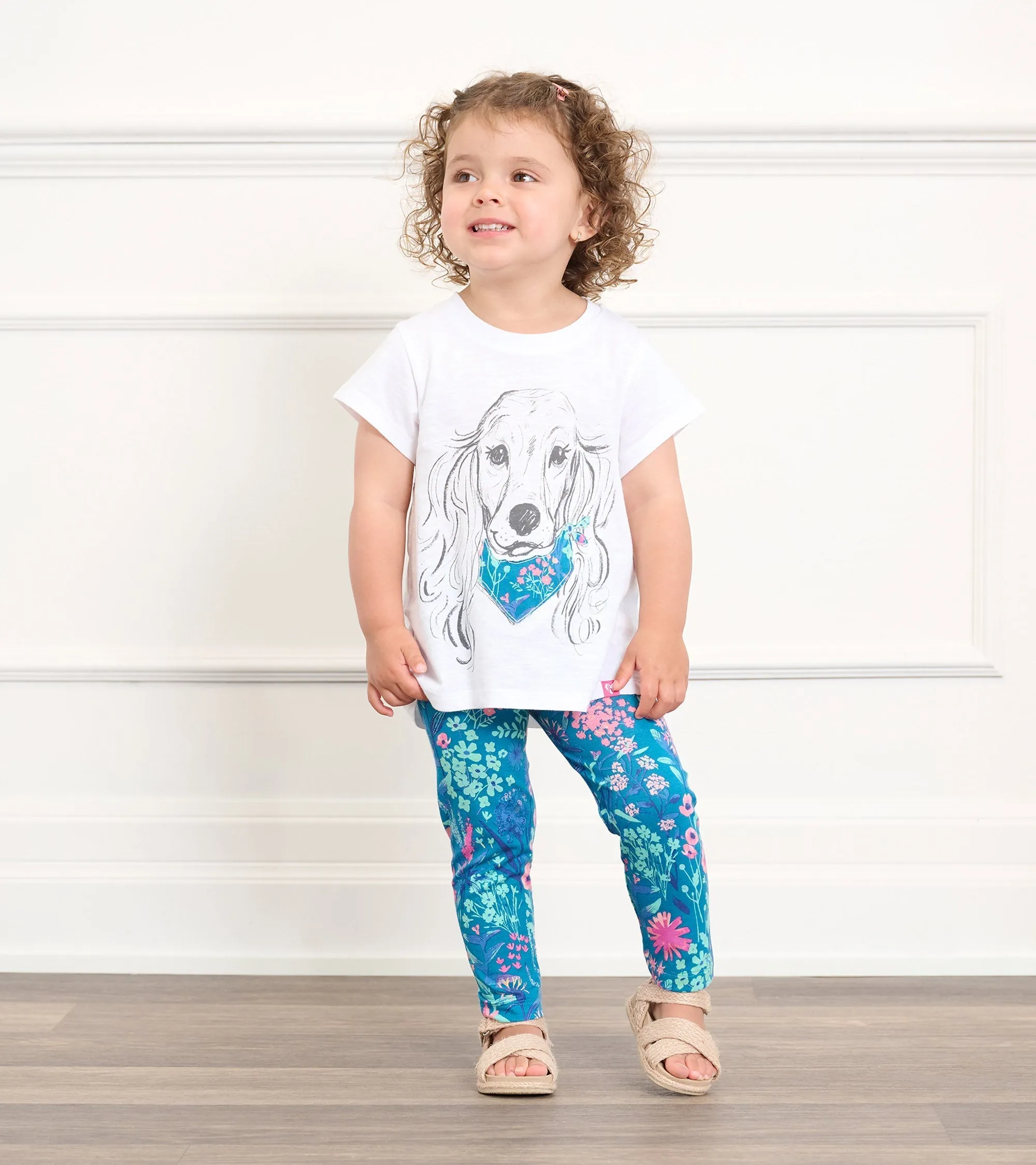 Baby & Toddler Girls Wildflower Puppy Graphic Tee -Hatley