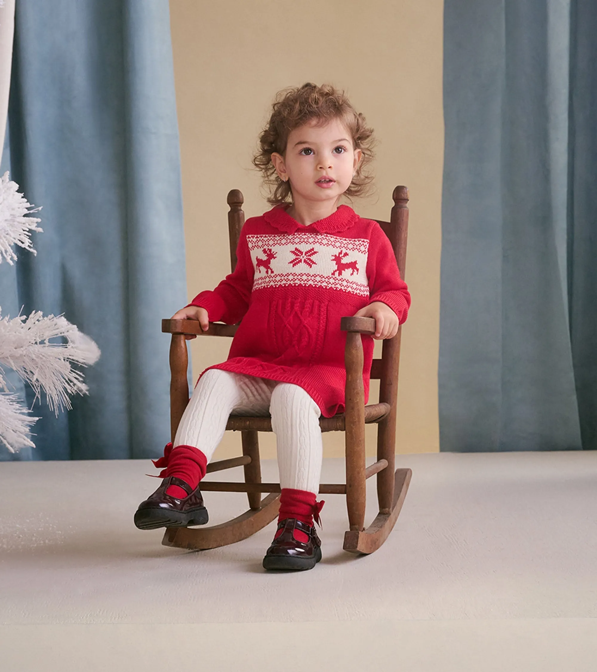 Baby & Toddler Holiday Cable Knit Sweater Dress -Hatley