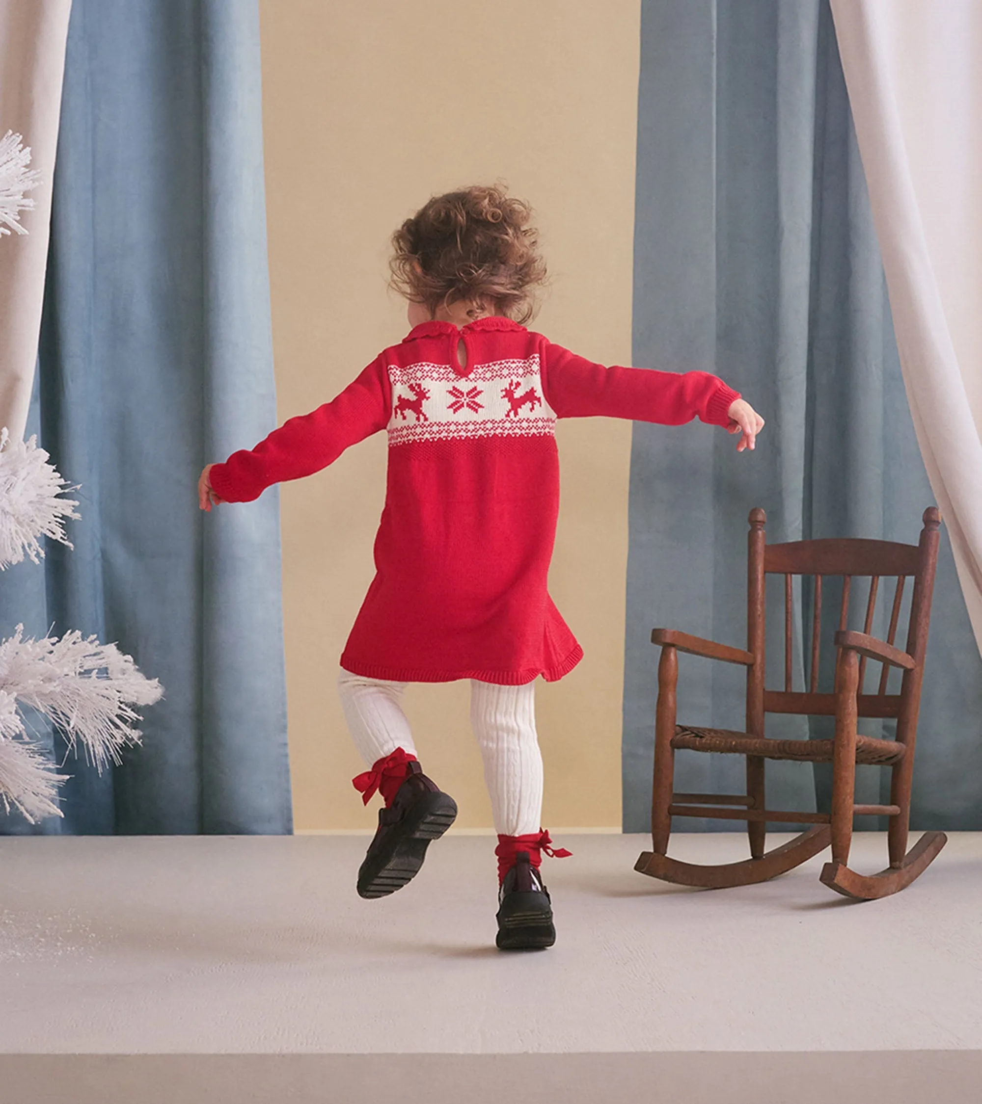 Baby & Toddler Holiday Cable Knit Sweater Dress -Hatley