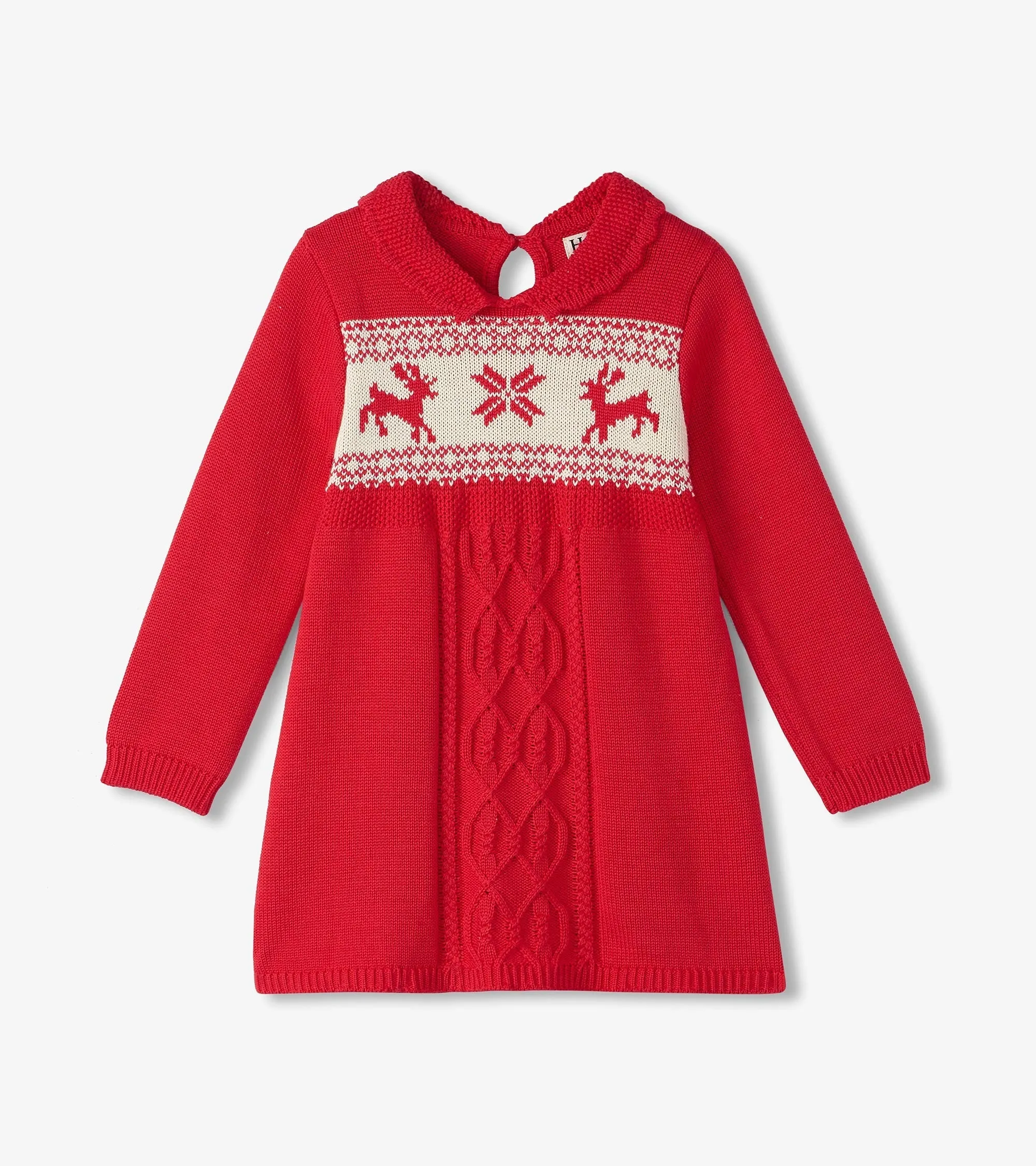 Baby & Toddler Holiday Cable Knit Sweater Dress -Hatley