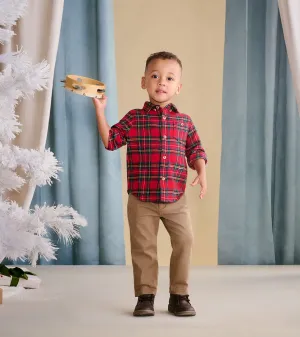 Baby & Toddler Red Plaid Button Down Shirt -Hatley