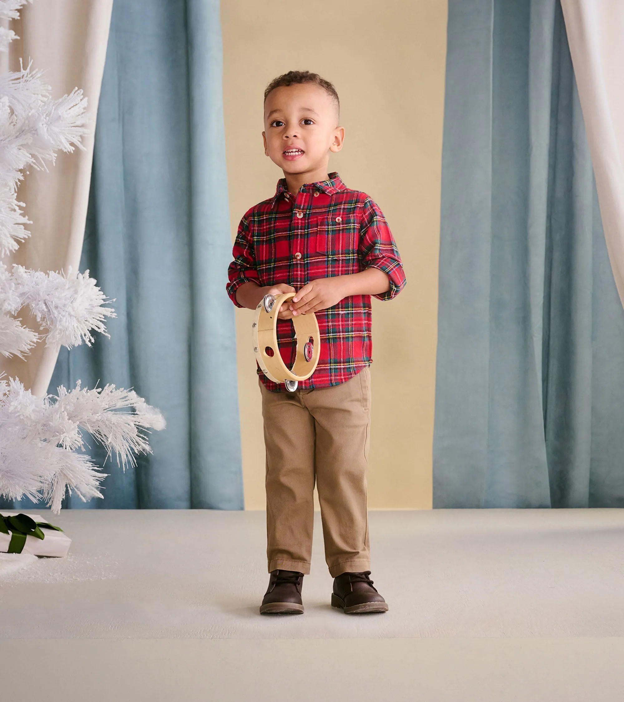 Baby & Toddler Red Plaid Button Down Shirt -Hatley