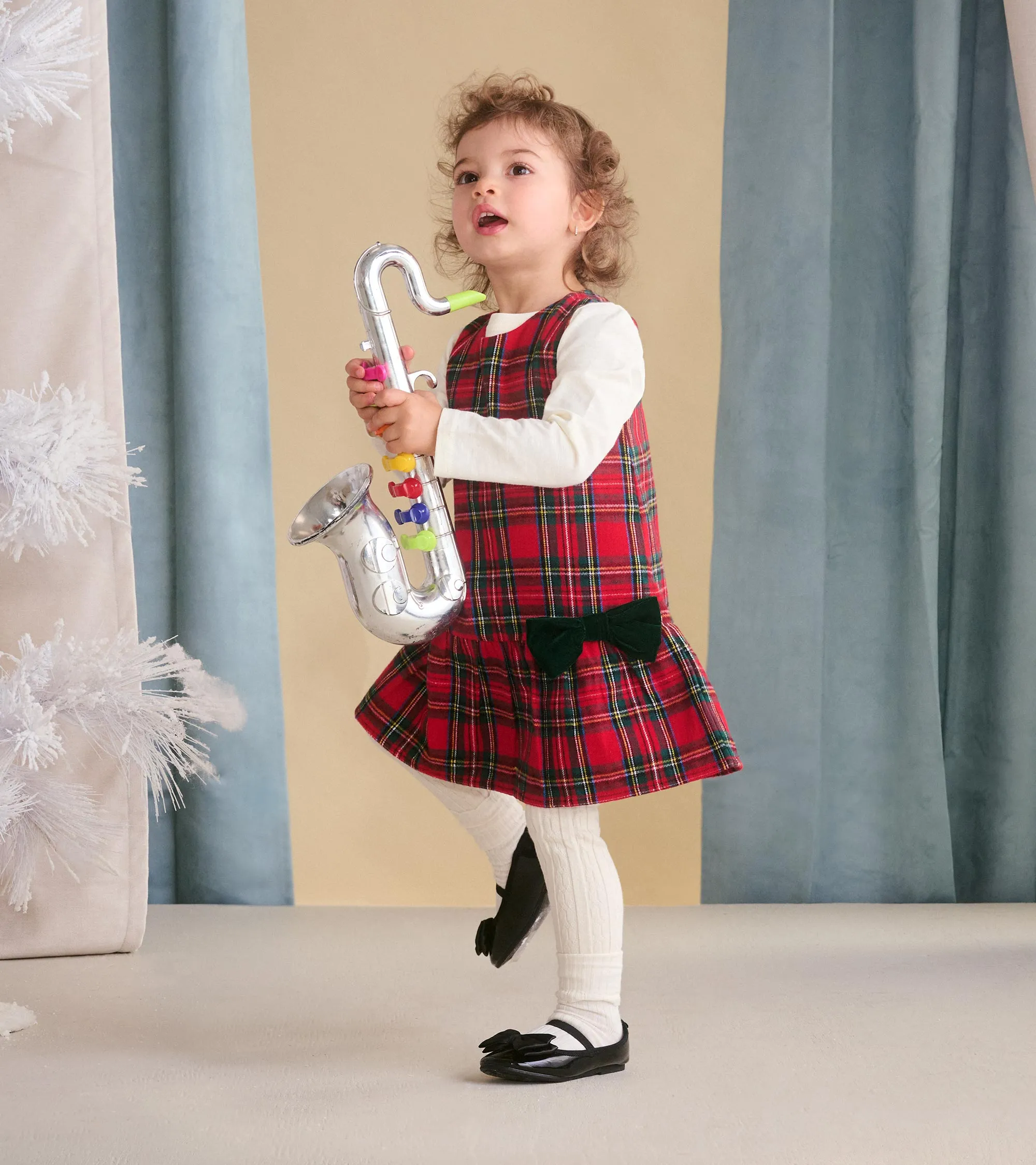 Baby & Toddler Red Plaid Pinafore Dress -Hatley