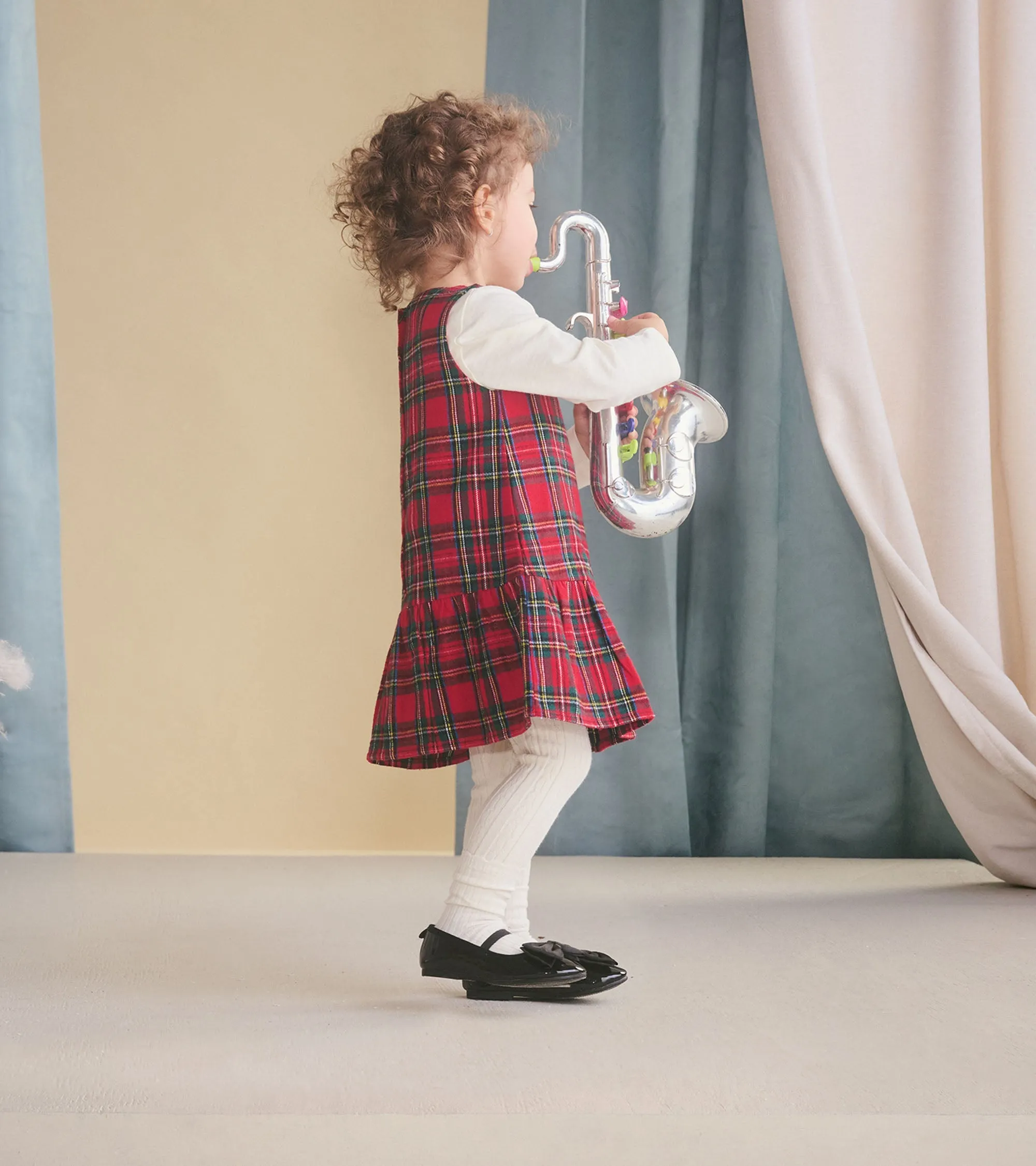 Baby & Toddler Red Plaid Pinafore Dress -Hatley