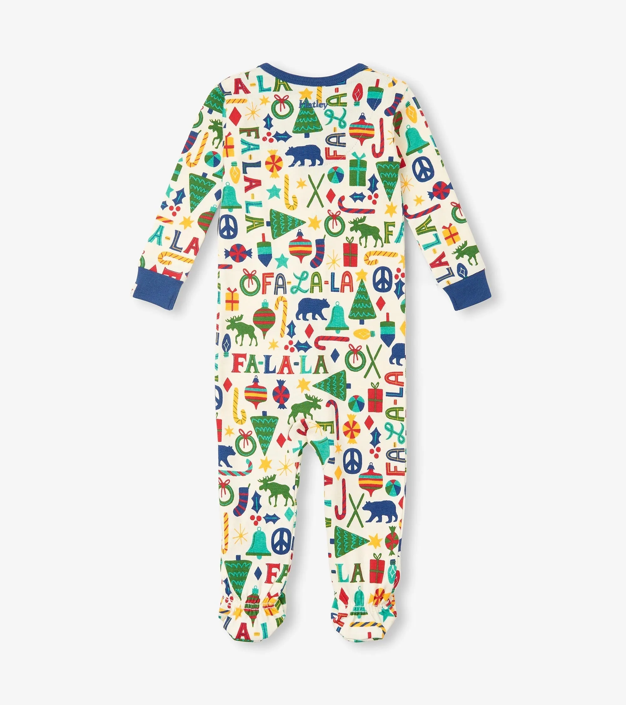 Baby Blue Falala Cotton Footed Sleeper -Hatley
