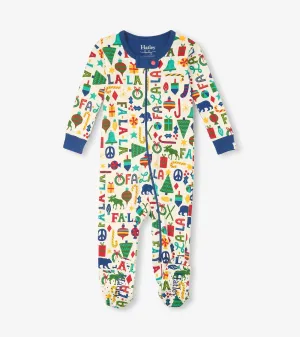 Baby Blue Falala Cotton Footed Sleeper -Hatley