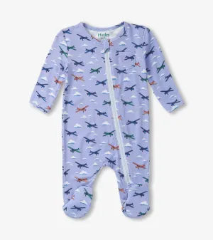 Baby Boys Airplanes Footed Sleeper -Hatley