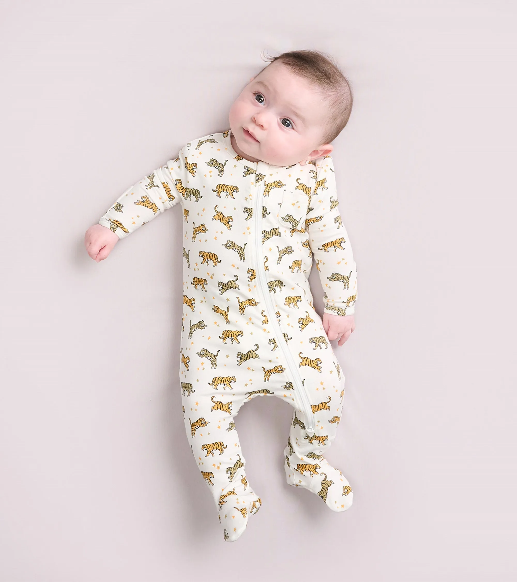 Baby Boys Celestial Tigers Bamboo Sleeper -Hatley
