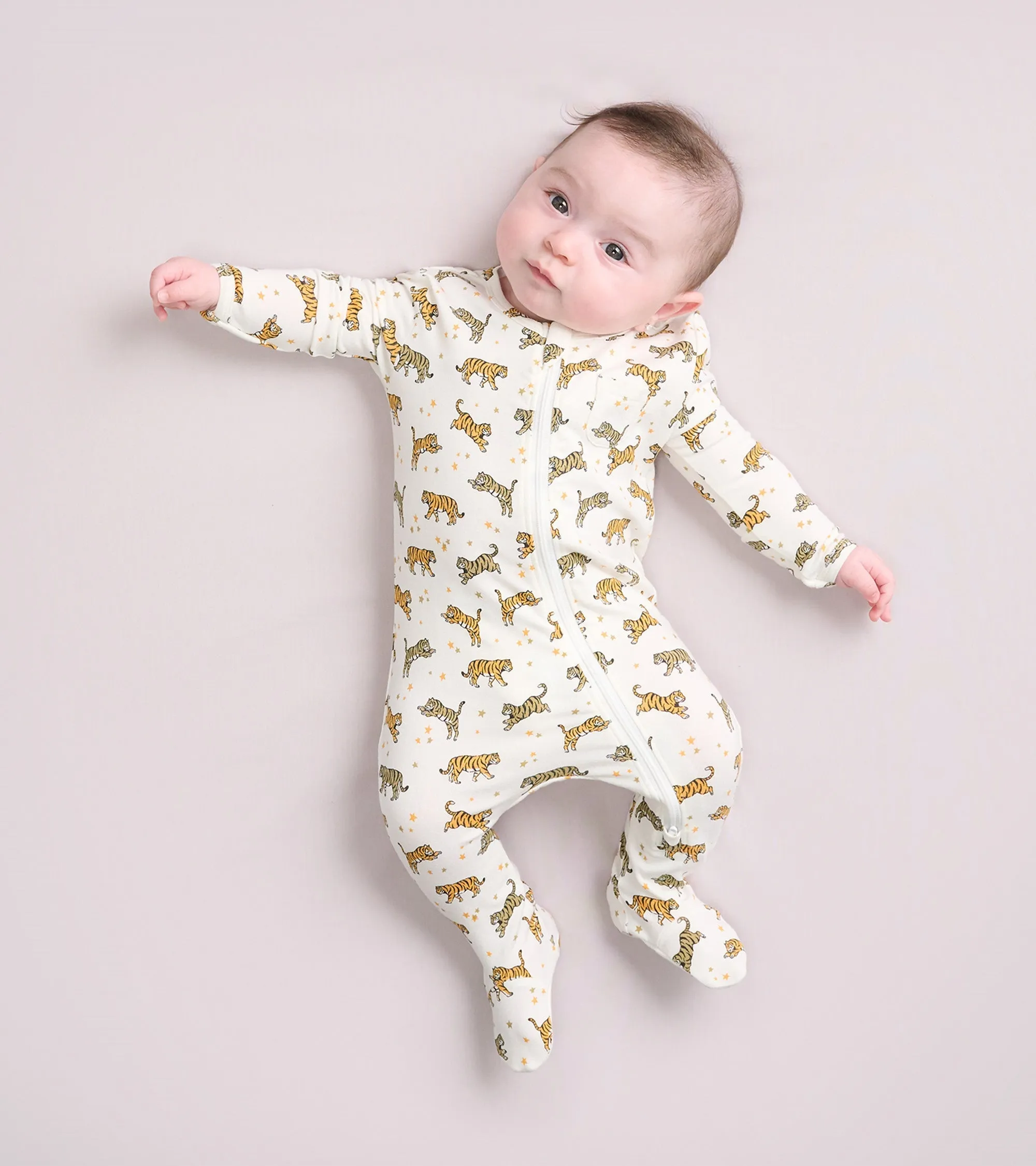 Baby Boys Celestial Tigers Bamboo Sleeper -Hatley