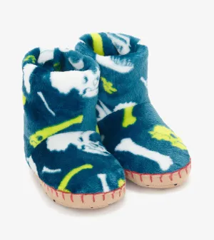 Baby Boys Dino Fossils Fleece Slippers -Hatley