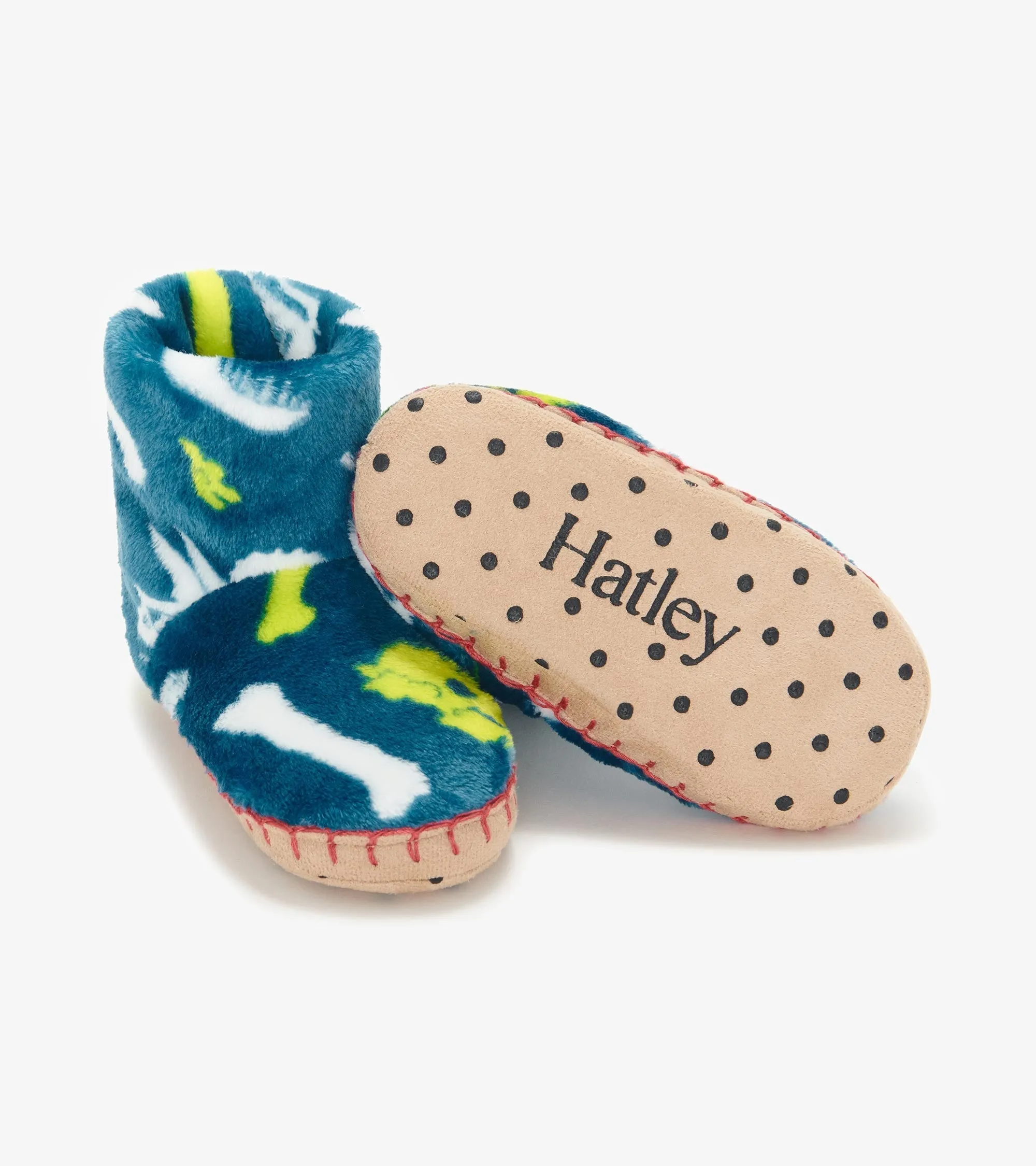 Baby Boys Dino Fossils Fleece Slippers -Hatley