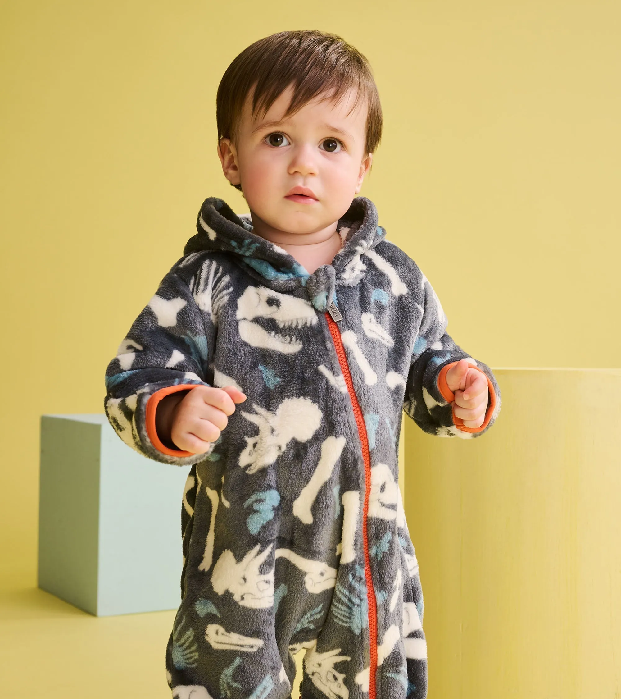 Baby Boys Dino Fossils Fleece Suit -Hatley