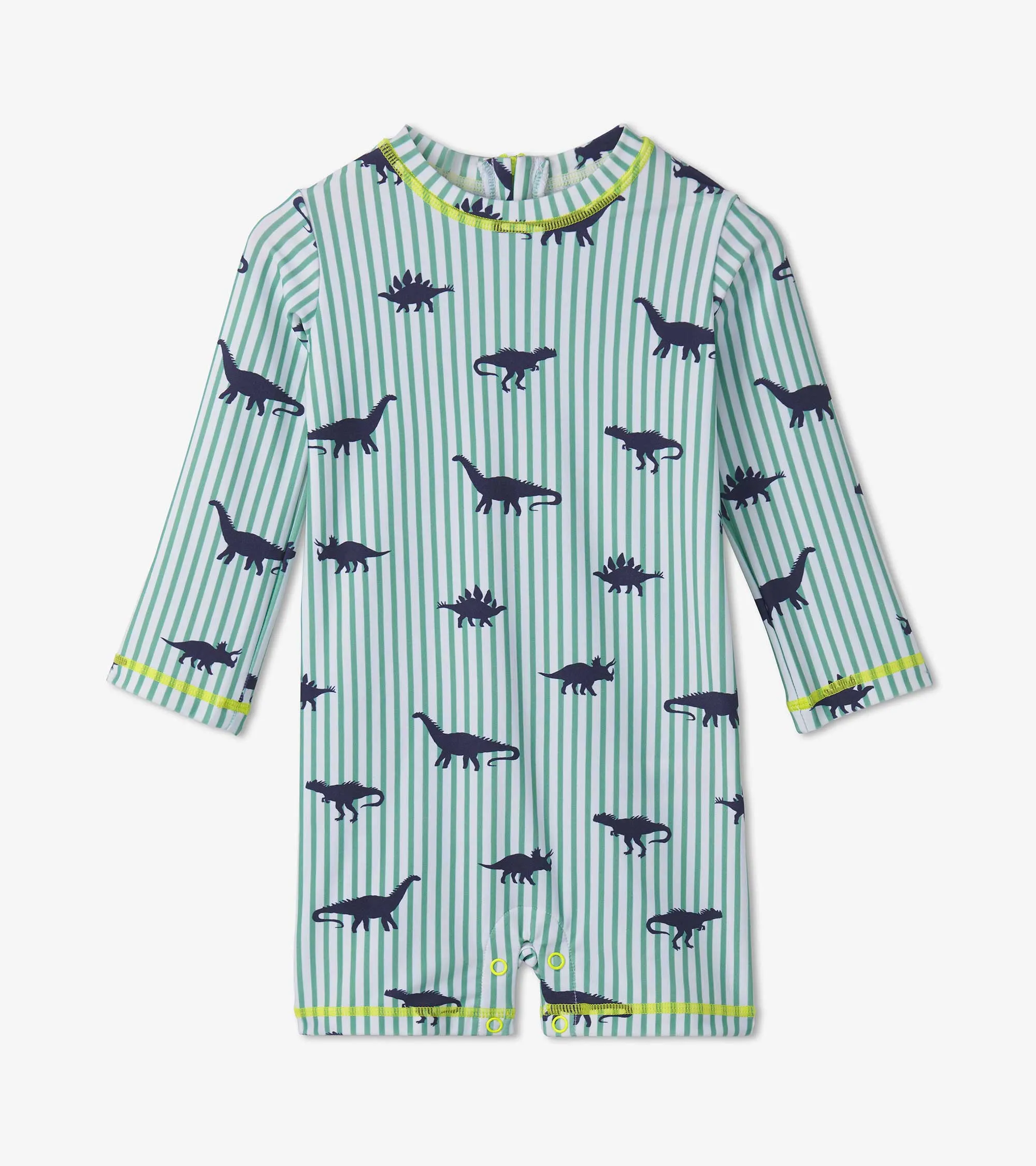 Baby Boys Dino Stripes One-Piece Rashguard -Hatley