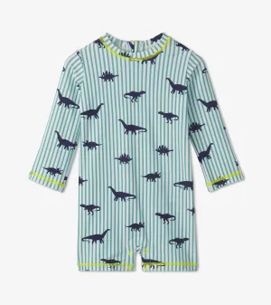 Baby Boys Dino Stripes One-Piece Rashguard -Hatley