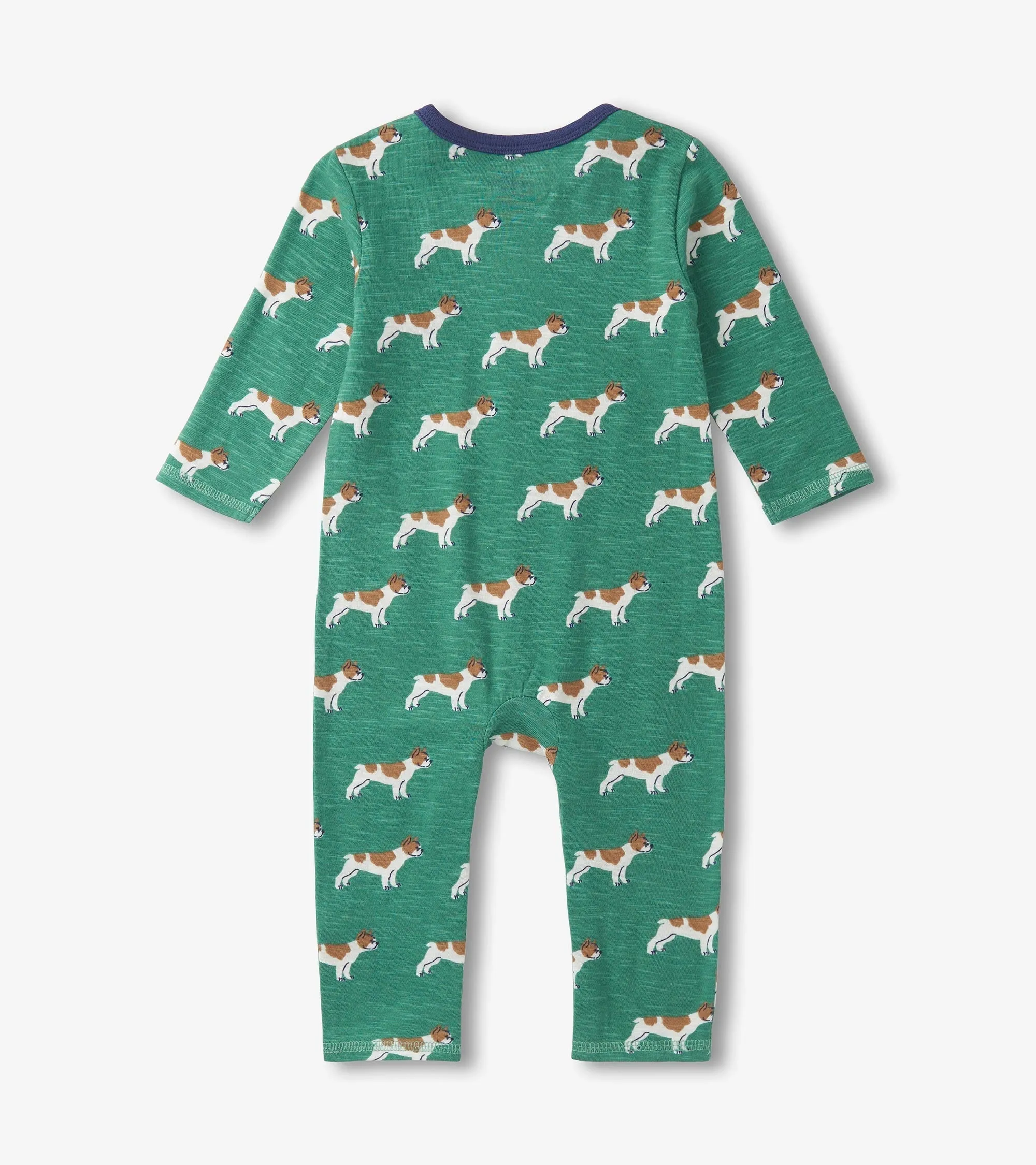 Baby Boys French Bulldogs Long Sleeve Romper -Hatley