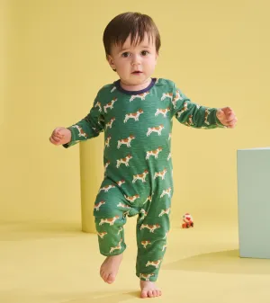 Baby Boys French Bulldogs Long Sleeve Romper -Hatley