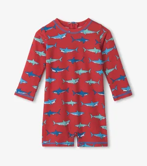 Baby Boys Hungry Sharks One-Piece Rashguard -Hatley