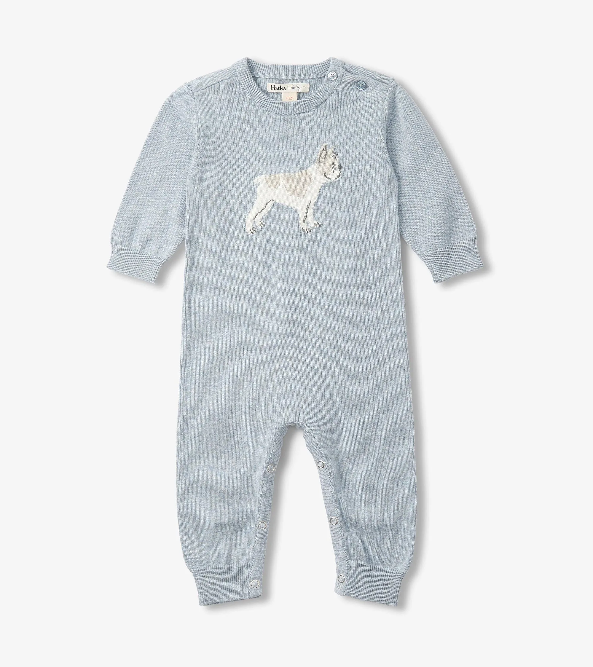 Baby Boys Little Bulldog Sweater Romper -Hatley