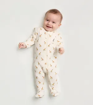 Baby Boys Little Giraffes Footed Sleeper -Hatley