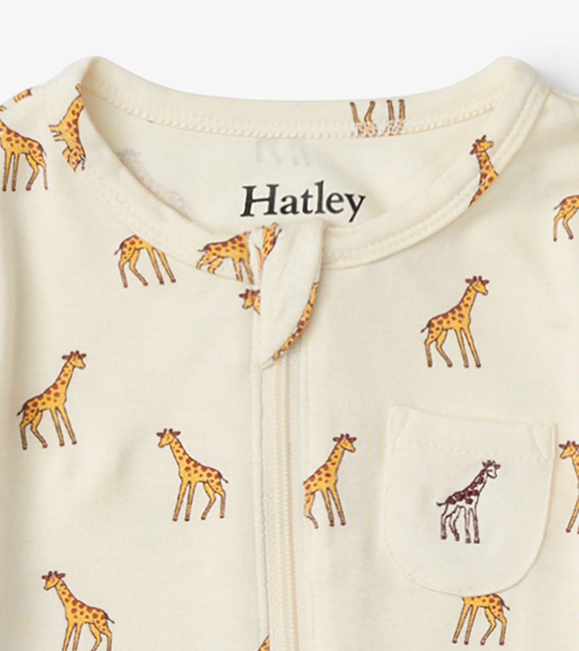 Baby Boys Little Giraffes Footed Sleeper -Hatley