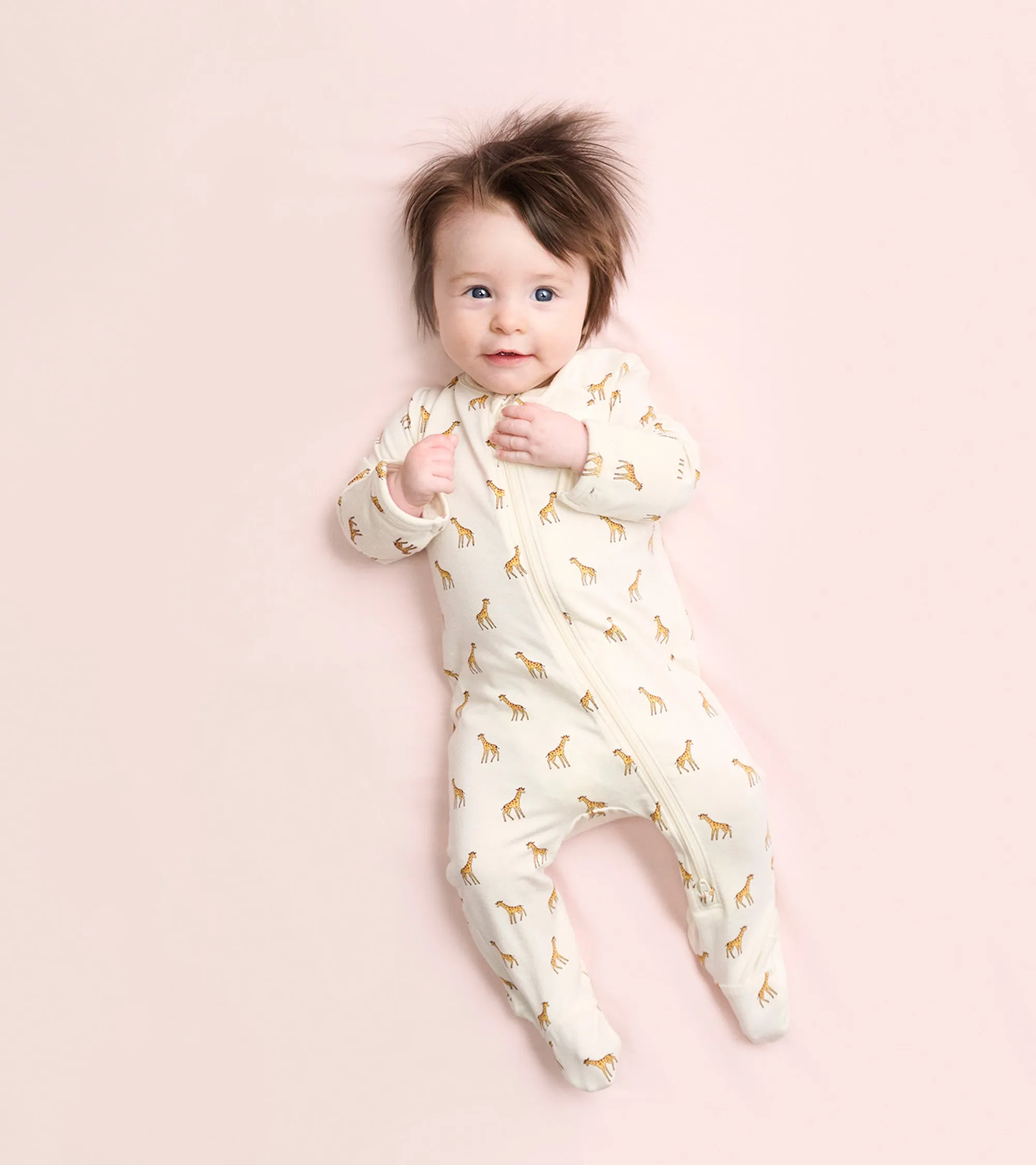 Baby Boys Little Giraffes Footed Sleeper -Hatley