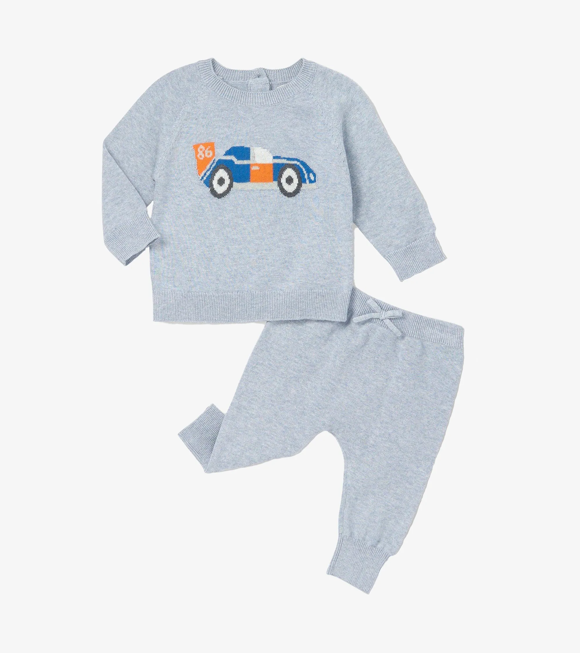 Baby Boys Little Racecar Pullover Sweater & Pants -Hatley