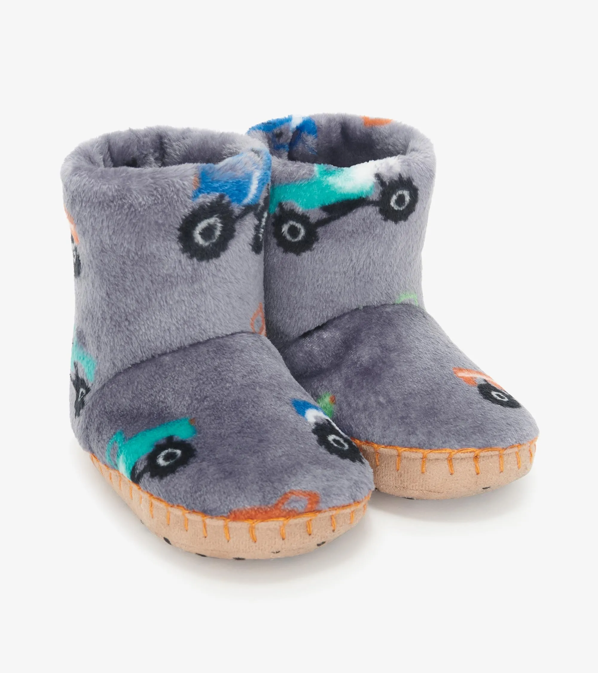 Baby Boys Monster Trucks Fleece Slippers -Hatley