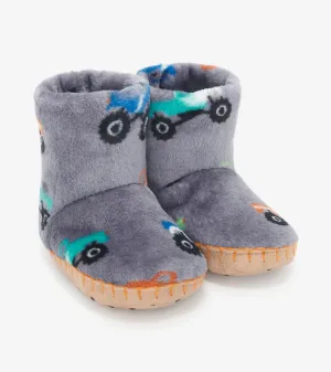Baby Boys Monster Trucks Fleece Slippers -Hatley