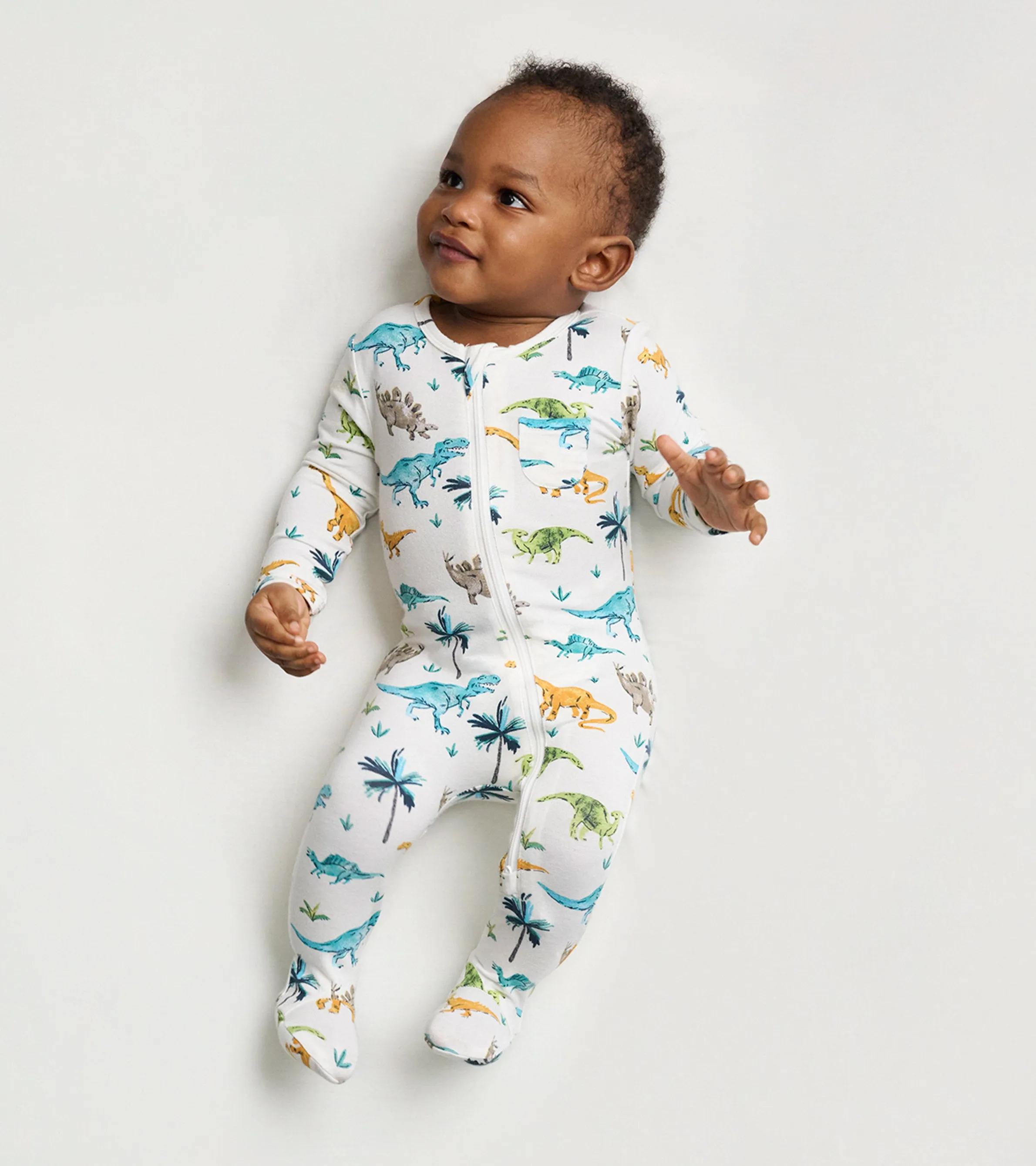 Baby Boys Prehistoric Dino Footed Sleeper -Hatley
