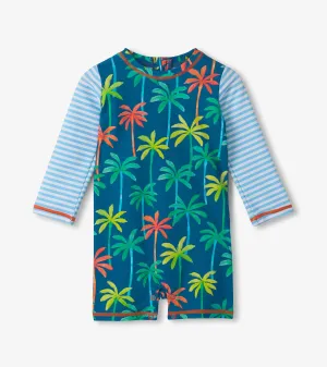 Baby Boys Printed Palms One-Piece Rashguard -Hatley