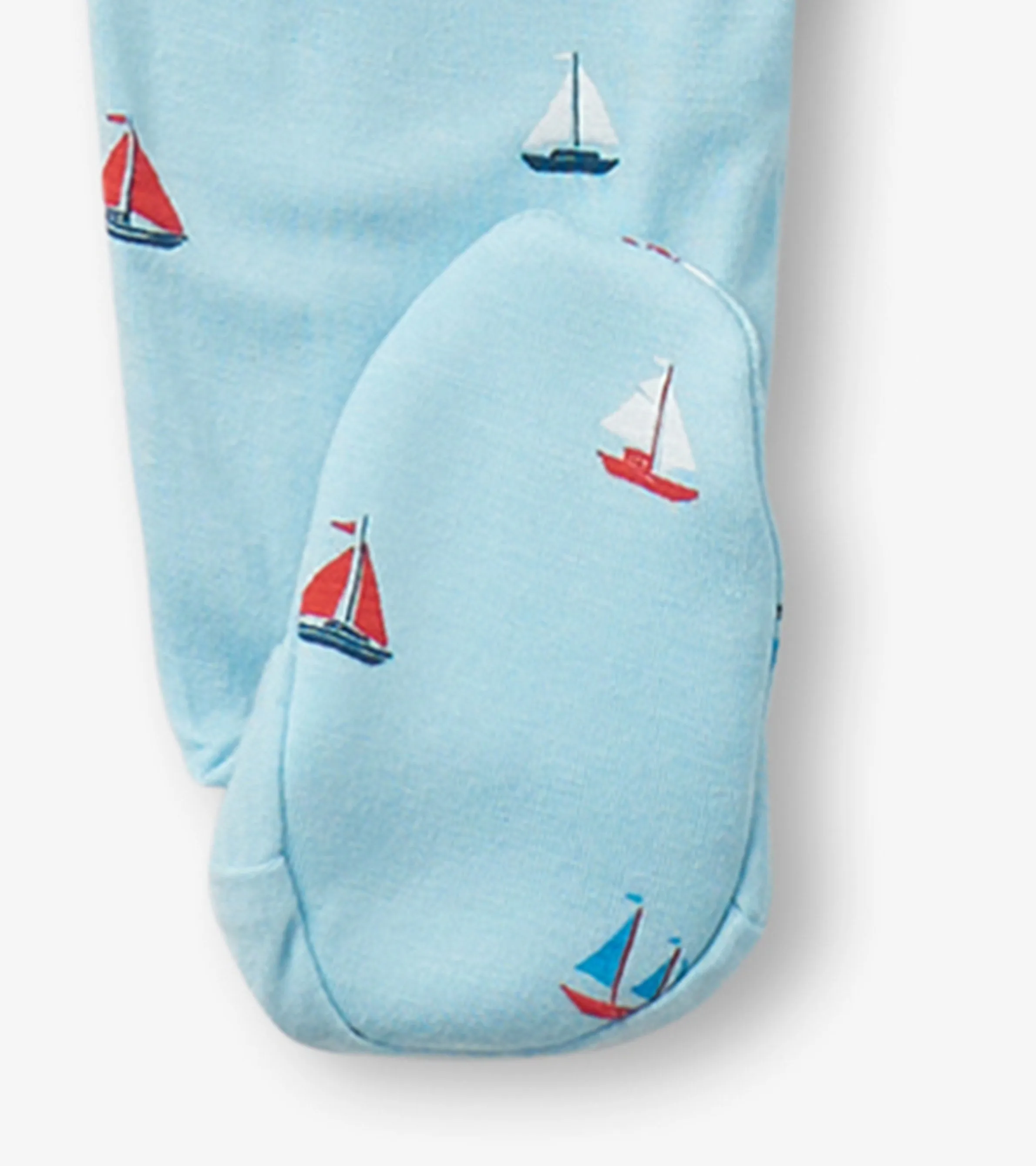 Baby Boys Tiny Sailboats Footed Sleeper -Hatley