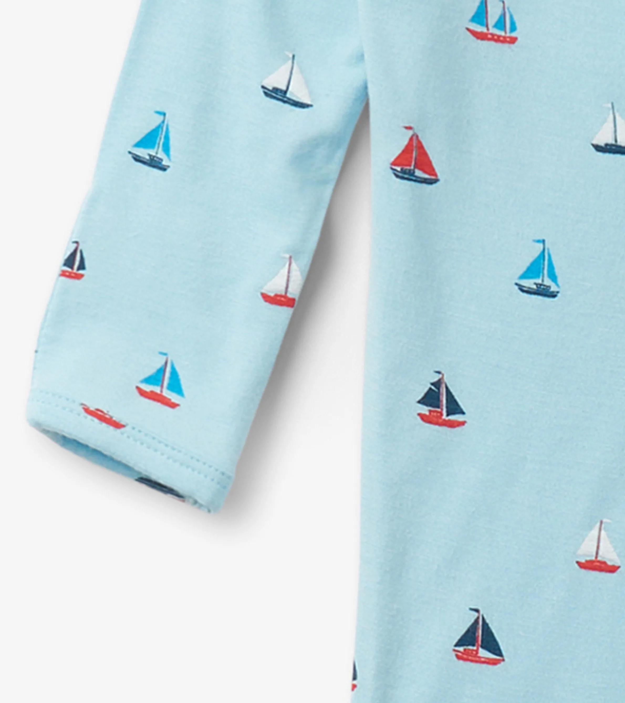 Baby Boys Tiny Sailboats Footed Sleeper -Hatley