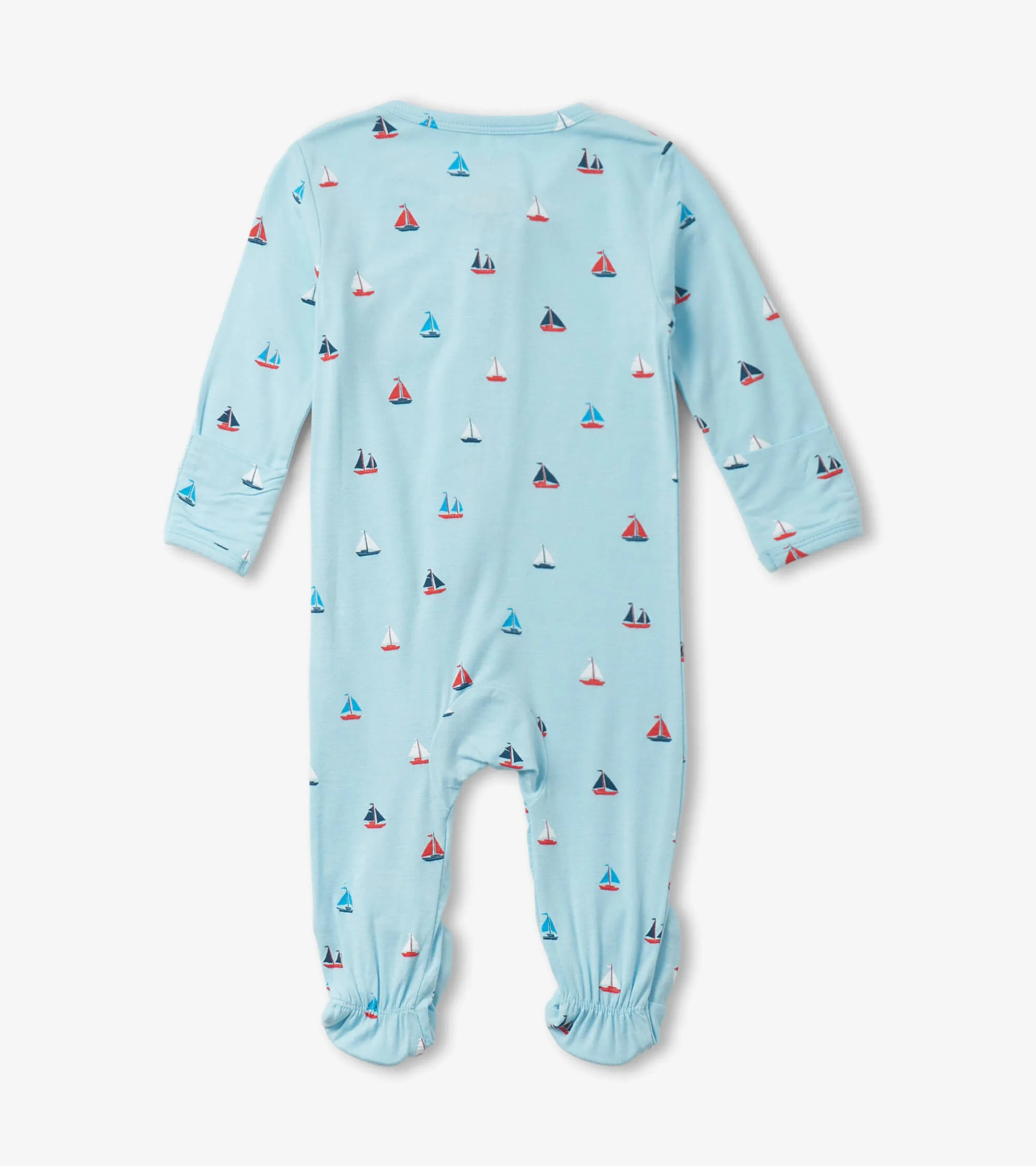 Baby Boys Tiny Sailboats Footed Sleeper -Hatley