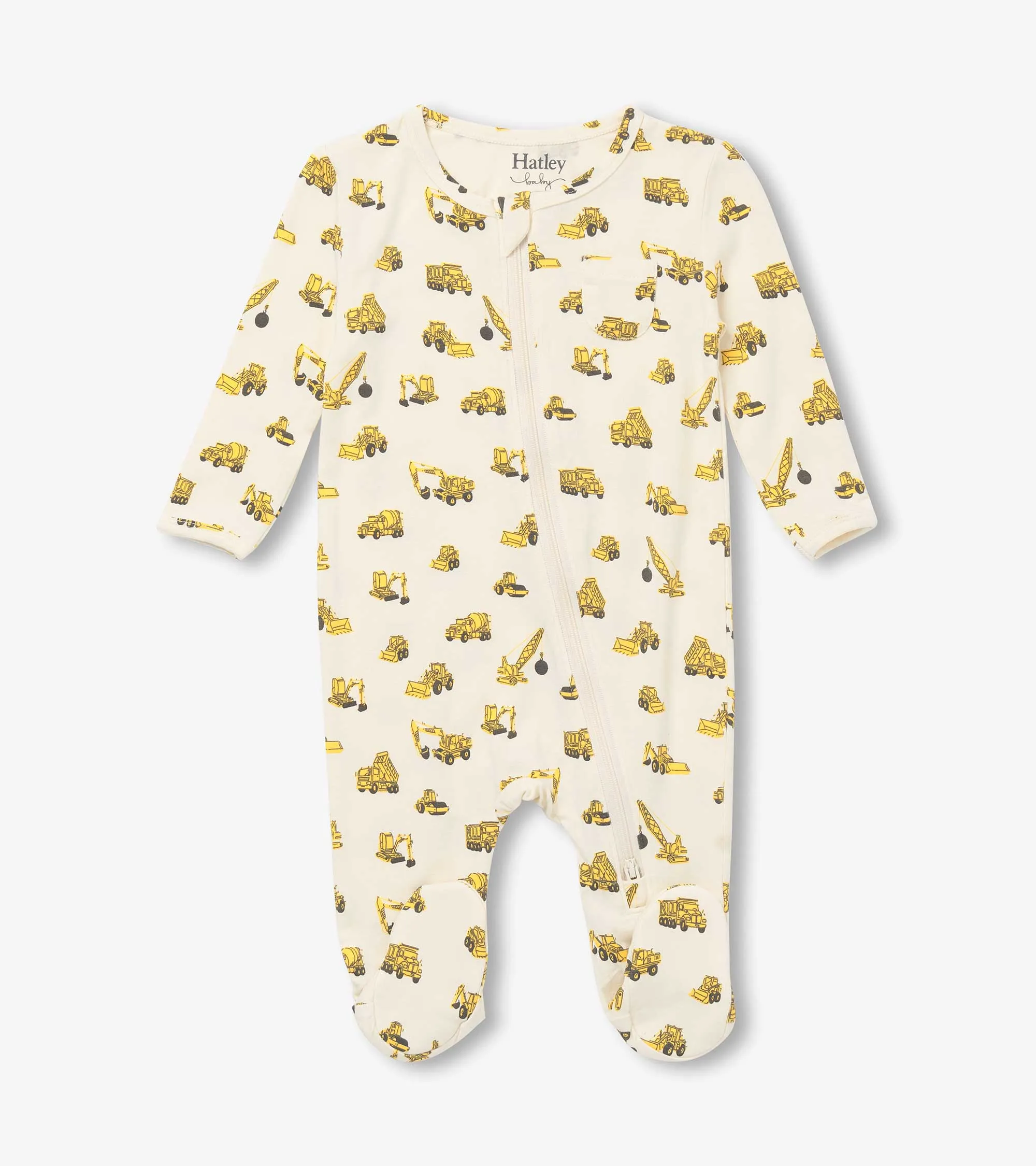 Baby Boys Under Construction Footed Sleeper -Hatley