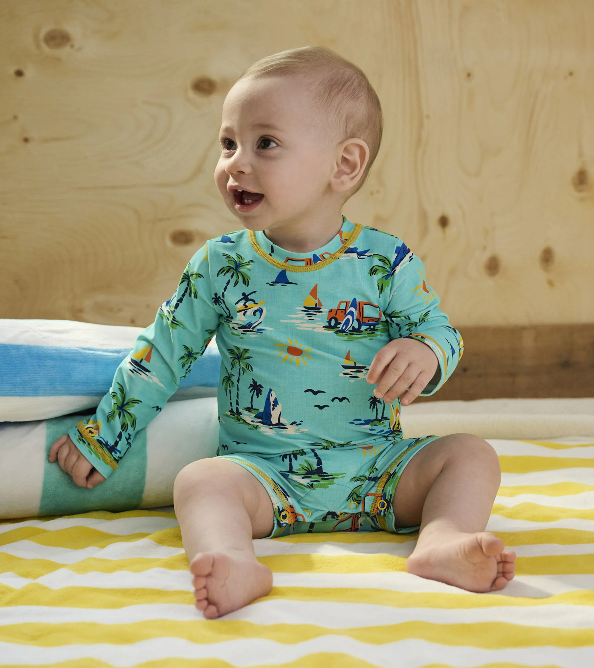 Baby Boys Vintage Holiday One-Piece Rashguard -Hatley