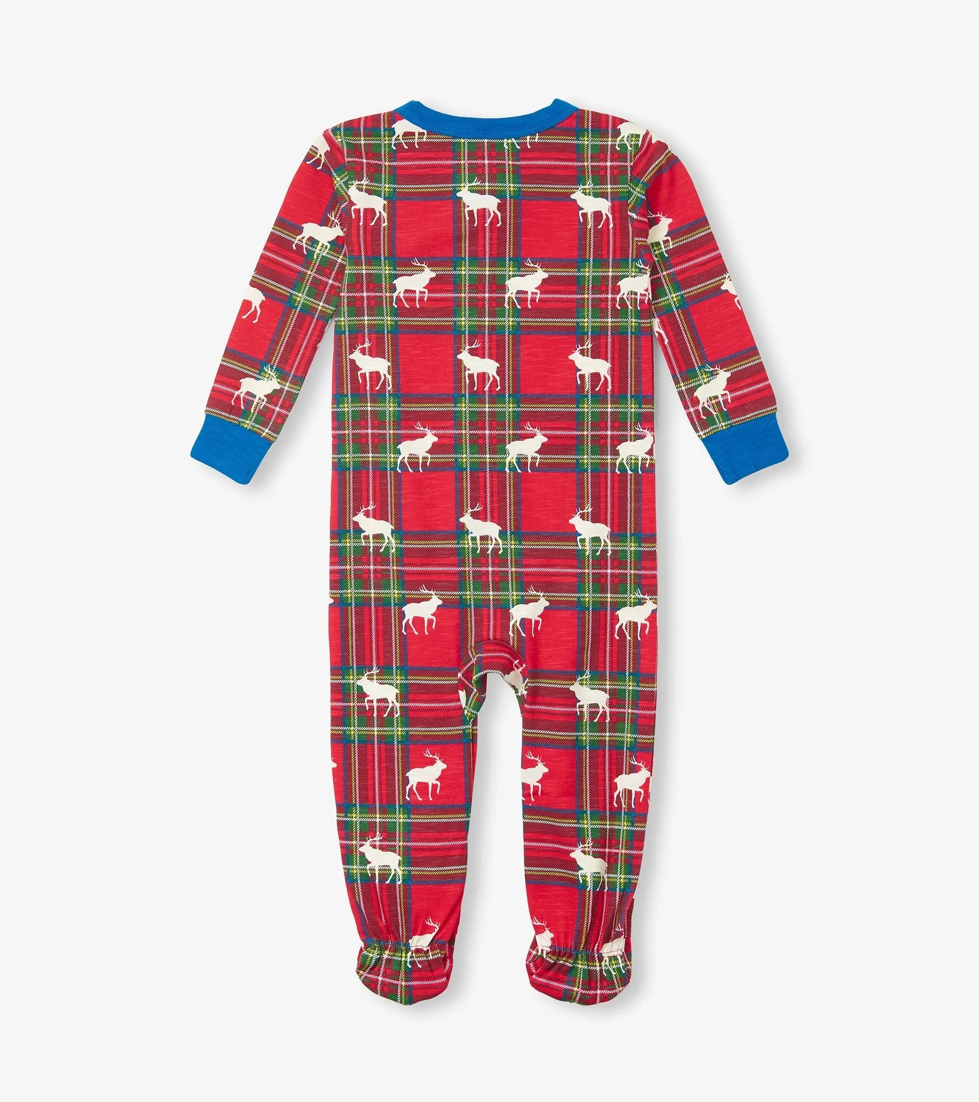 Baby Elk Plaid Cotton Footed Sleeper -Hatley