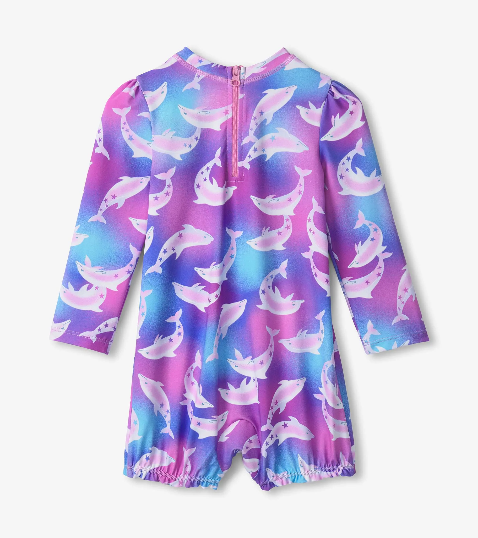 Baby Girls Airbrush Dolphins Rashguard Swimsuit -Hatley