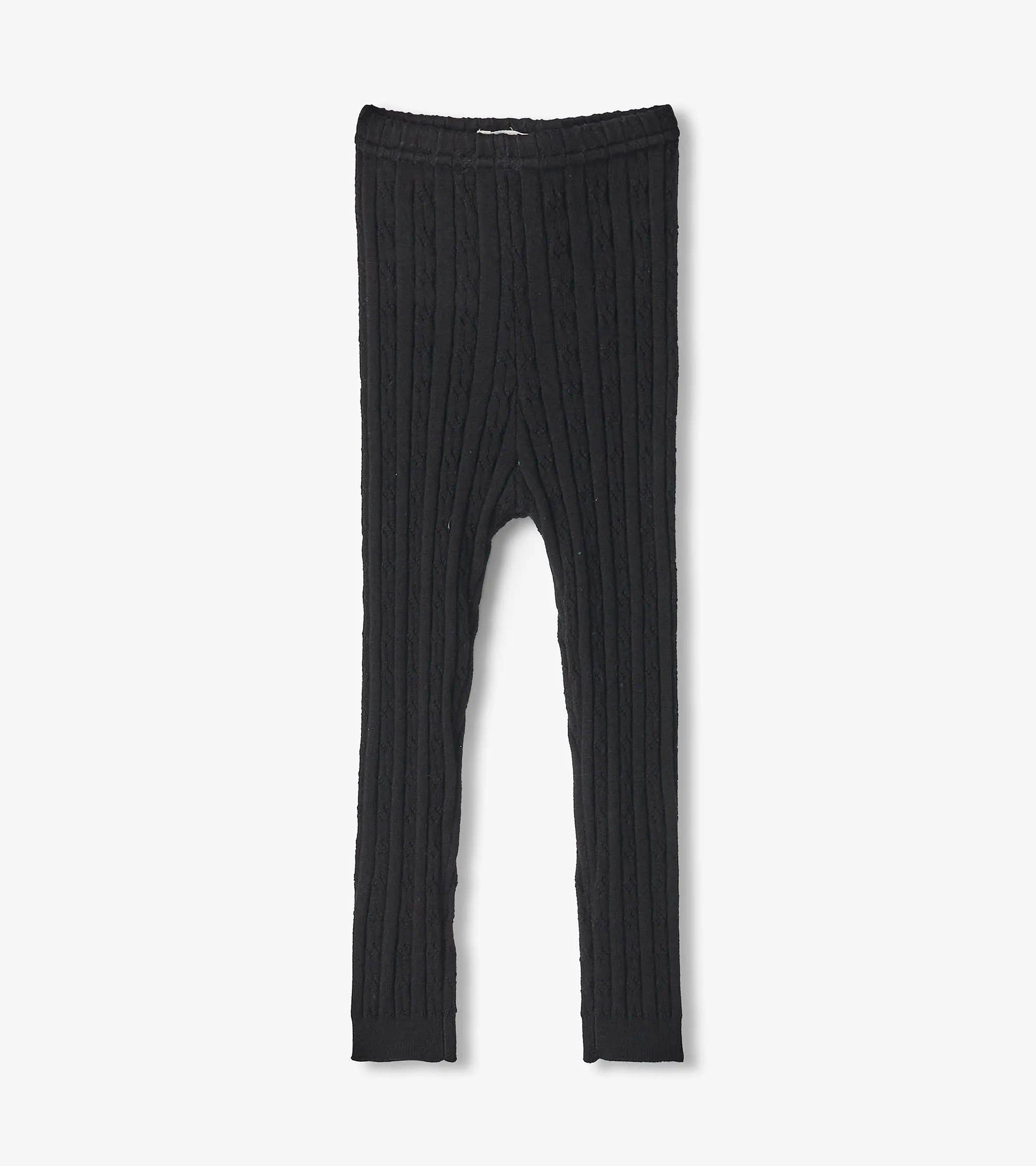 Baby Girls Black Cable Knit Leggings -Hatley