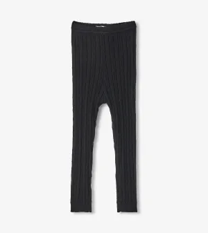 Baby Girls Black Cable Knit Leggings -Hatley