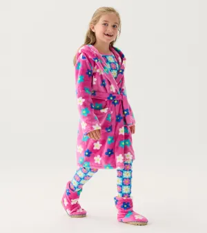 Baby Girls Daisies Fleece Robe -Hatley