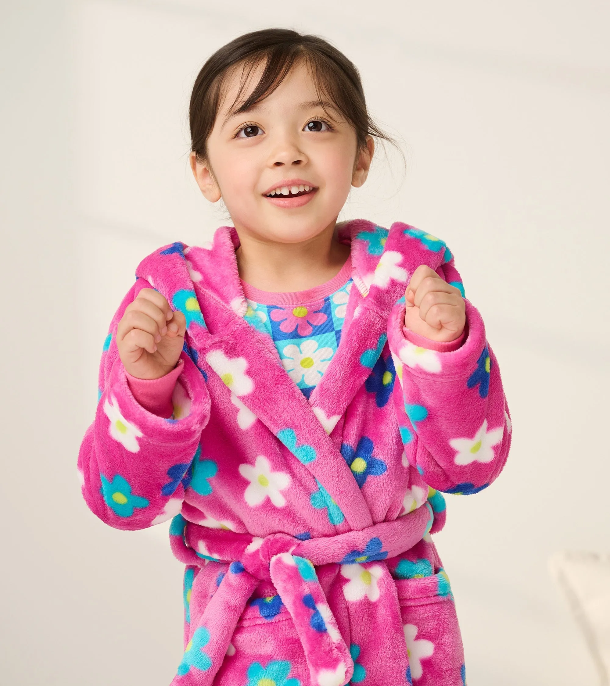 Baby Girls Daisies Fleece Robe -Hatley