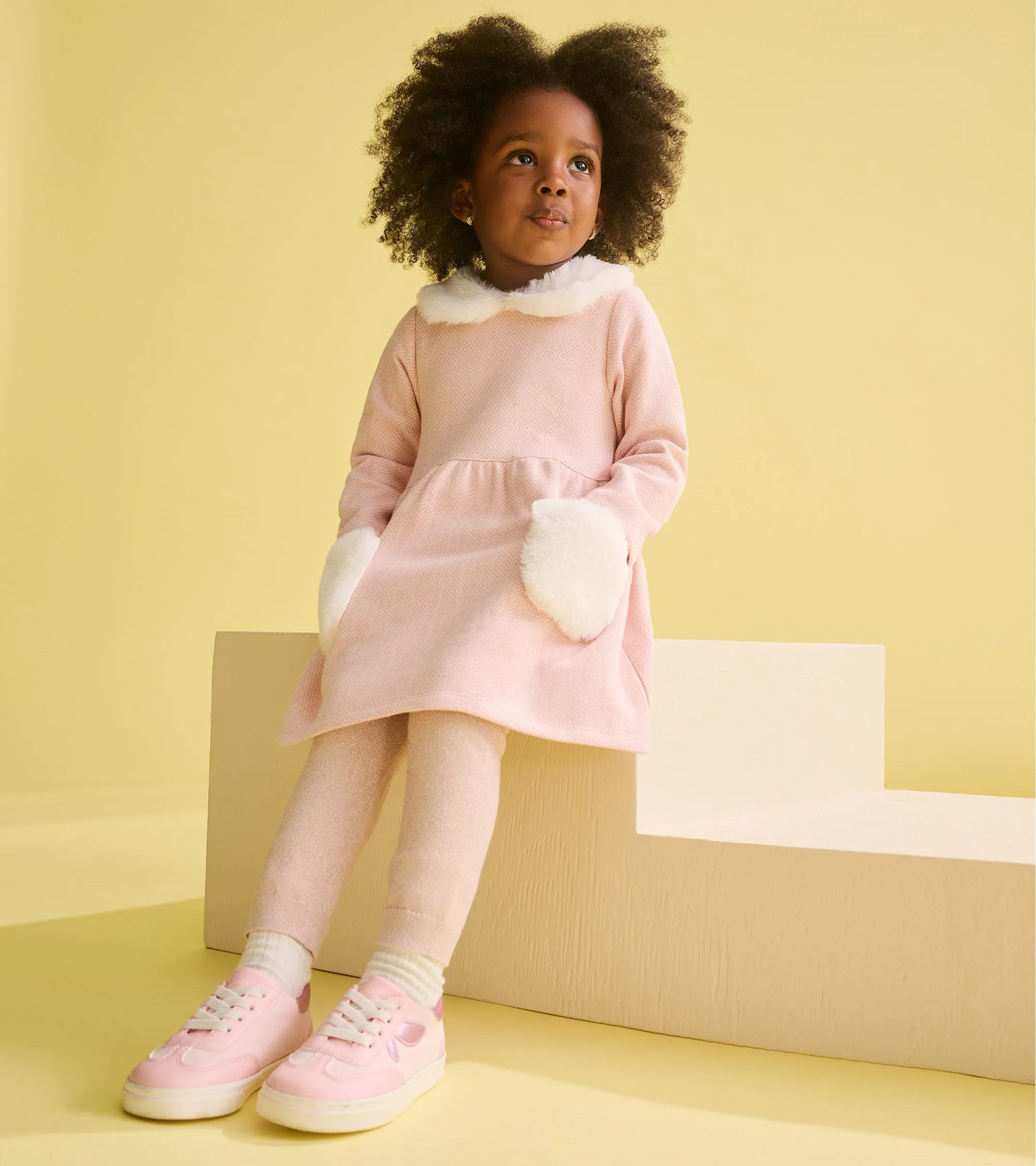 Baby Girls Gold Glitter Cable Knit Leggings -Hatley